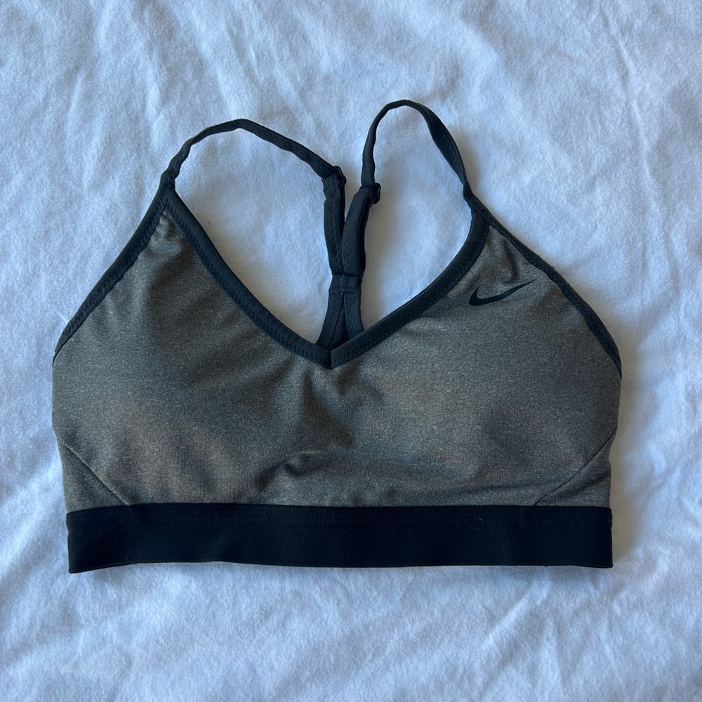 Nike Black and Gray Sports Bra